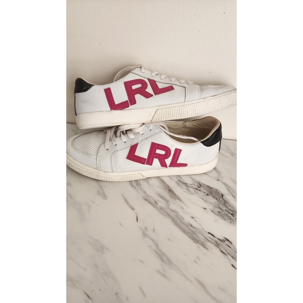 LAUREN RALPH LAUREN Women's A17 Big Logo Sneakers 8.5